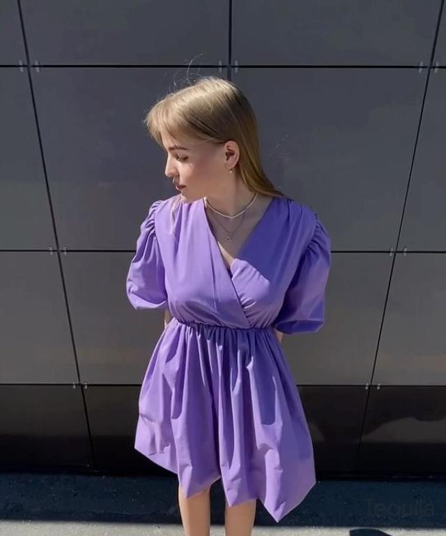 Платье облако сиреневое