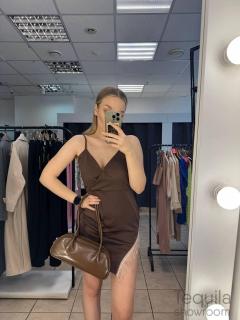 Платье коричневое